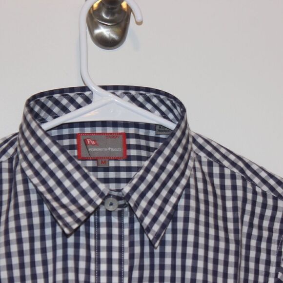 NEW Pennington Bailes Button Down Shirt Navy/ White Men Size Medium - Picture 4 of 13